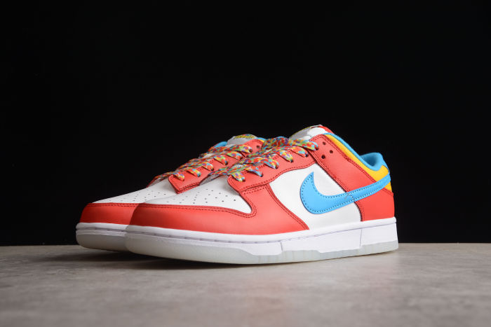 SB Dunk Low  Fruit Cereal  White Blue Red DH8009-600