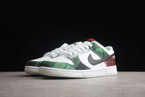 SB Dunk Low Plaid Cloth Red Green DV0827-100