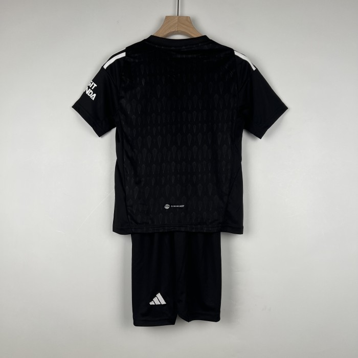 Arsenal Black Goalkeeper Kids Jersey 23/24