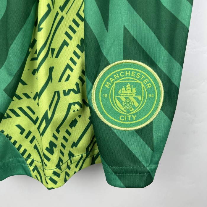 Manchester City Kids Goalkeeper Jersey 23/24 Green