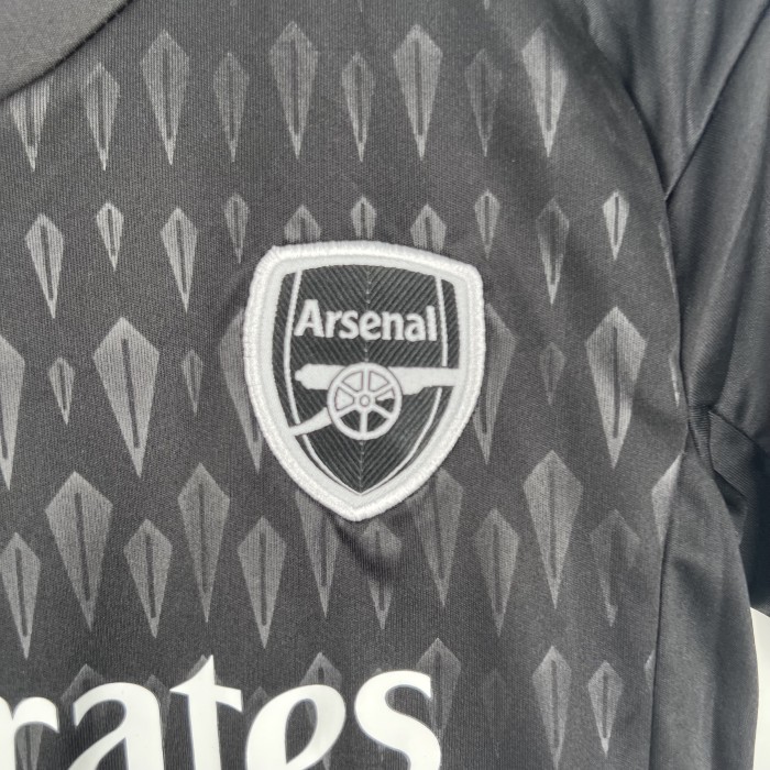 Arsenal Black Goalkeeper Kids Jersey 23/24