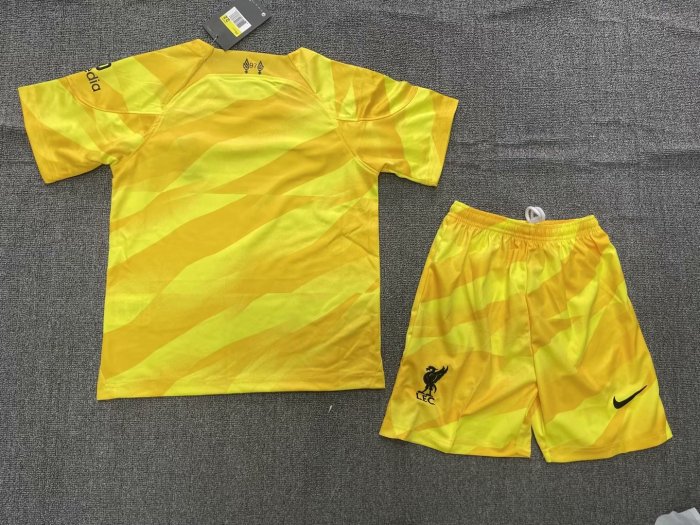 Liverpool Kids Goalkeeper Jersey 23/24 Yellow
