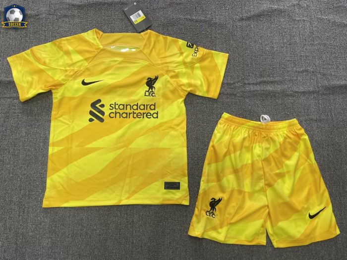 Liverpool Kids Goalkeeper Jersey 23/24 Yellow