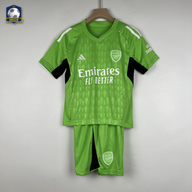 Arsenal Green Goalkeeper Kids Jersey 23/24