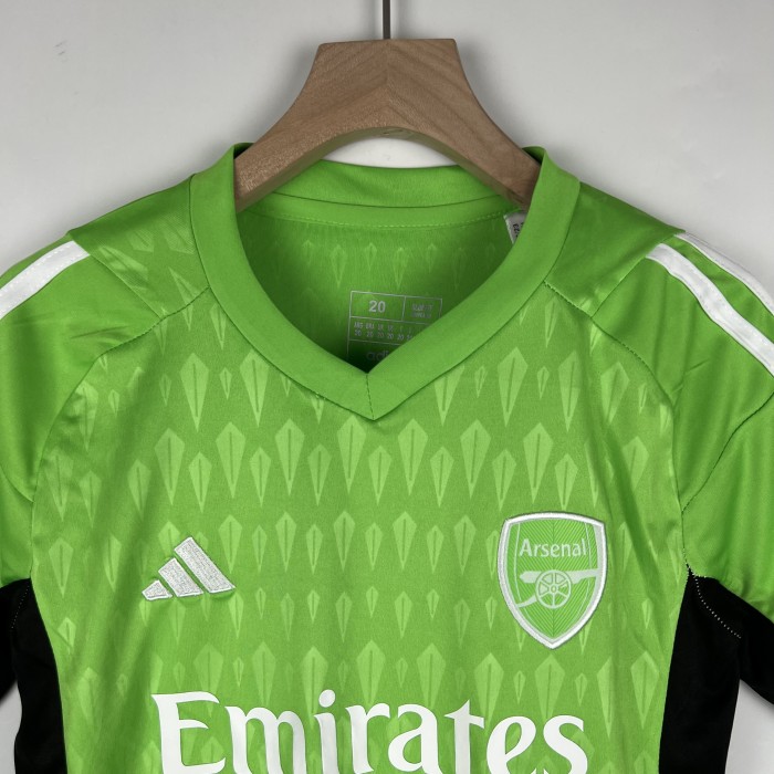 Arsenal Green Goalkeeper Kids Jersey 23/24