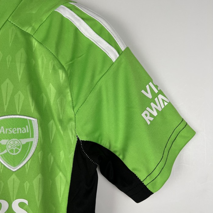 Arsenal Green Goalkeeper Kids Jersey 23/24