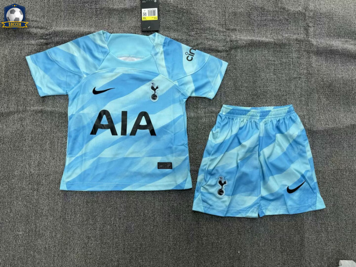 Tottenham Hotspur Blue Goalkeeper Kids Jersey 23/24