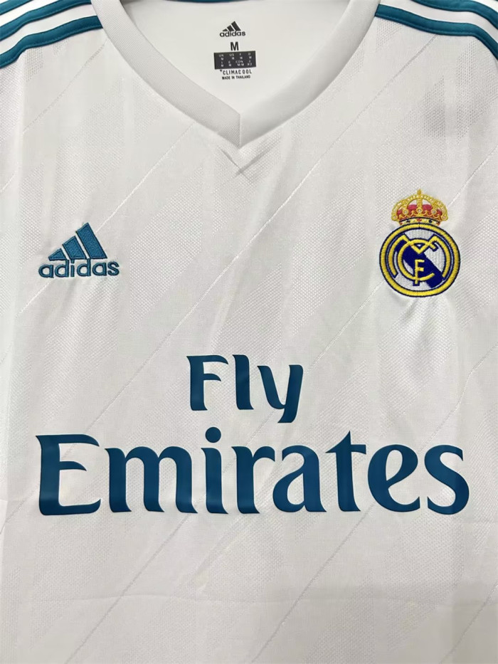 Real Madrid Home Retro Long Sleeves Jersey 17/18