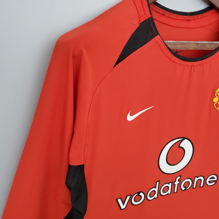 Manchester United Home Long Sleeve Retro Jersey 2002/04