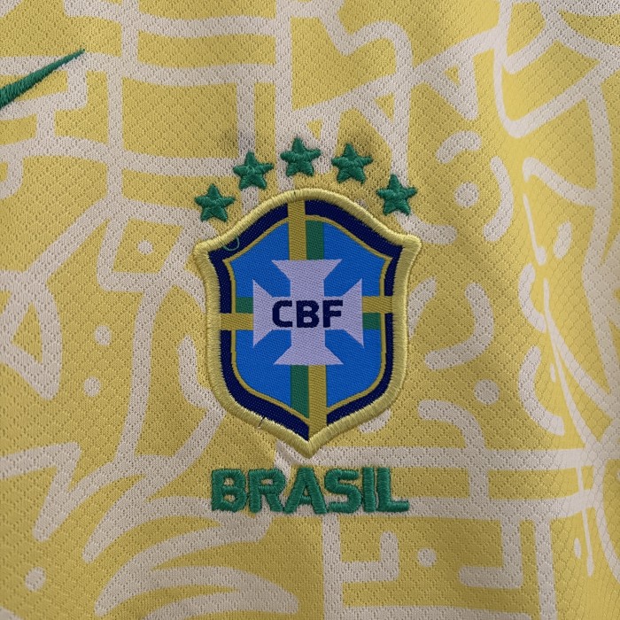 Brazil 2024 Copa America Home Kids Suit