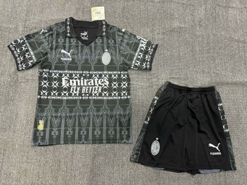 AC Milan Fourth  Kids Suit 23/24-DARK VERSION