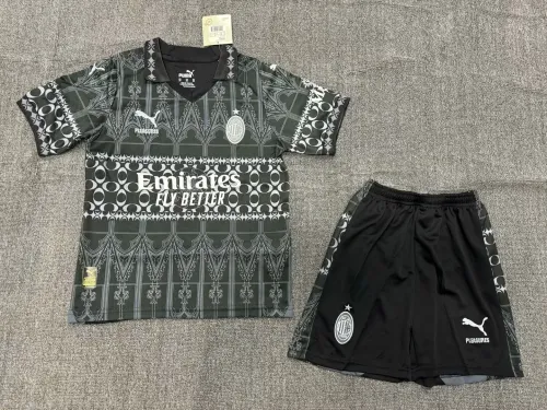 AC Milan Fourth  Kids Suit 23/24-DARK VERSION