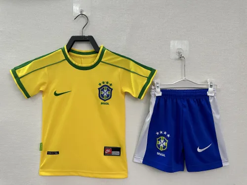 Brazil Home Retro Kids Suit 1998