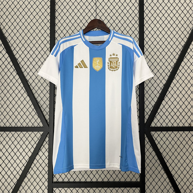 Argentina 2024 Copa America Home Man Jersey With FIFA World Cup badge