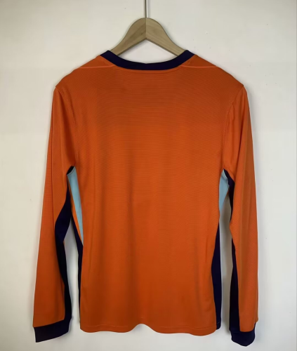 Netherlands Euro 2024 Home Man Long Sleeve Jersey