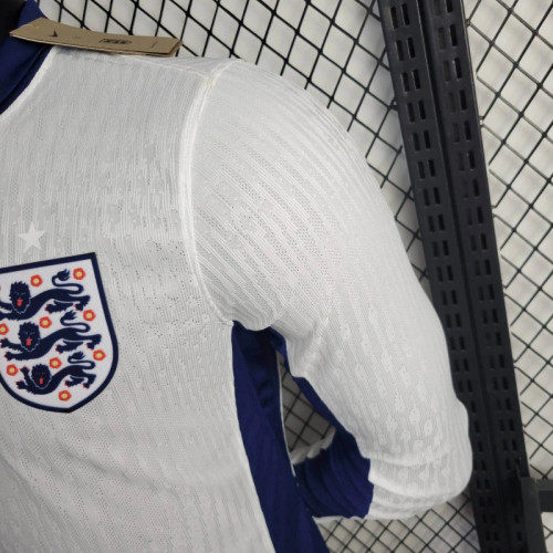 England Euro 2024  Home Player Version Long Sleeve Jersey