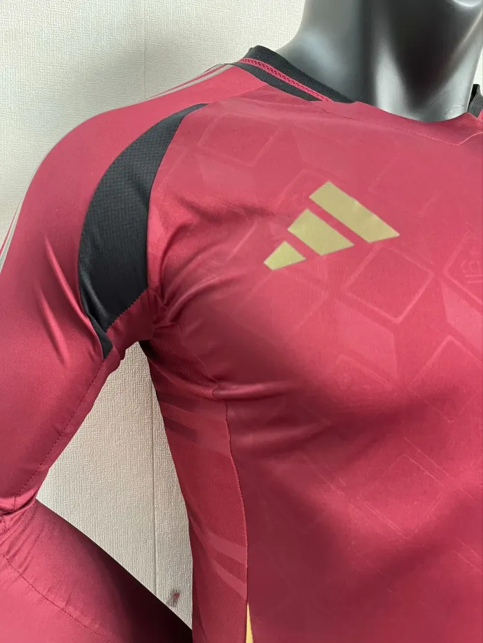 Belgium Euro 2024 Home Player Version Long Sleeve Jersey