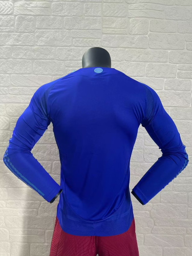 Argentina 2024 Copa America  Home Player Version Long Sleeve Jersey With FIFA World Cup badge