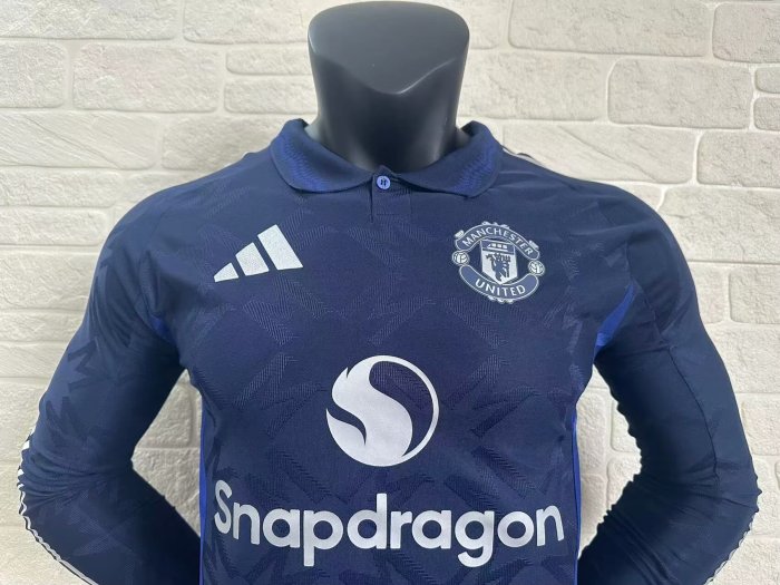 Manchester United Away Player Long Sleeve Jersey 24/25