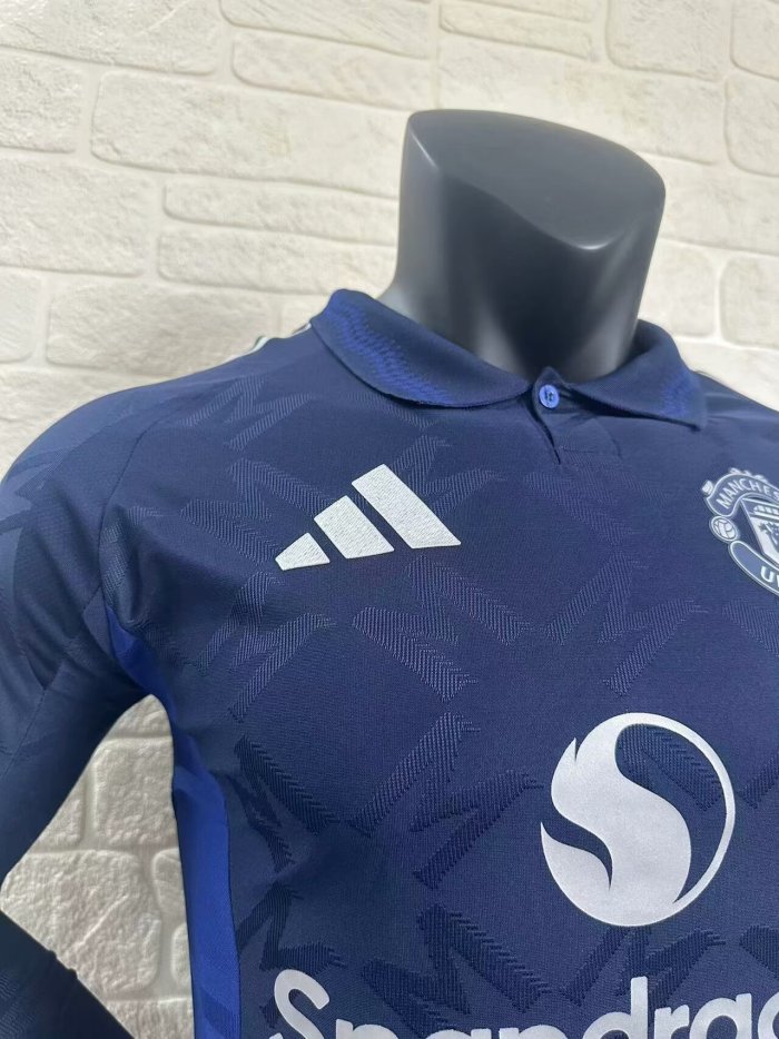 Manchester United Away Player Long Sleeve Jersey 24/25
