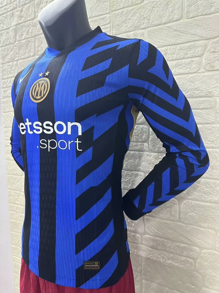 Inter Milan Home Player Long Sleeve Jersey 24/25