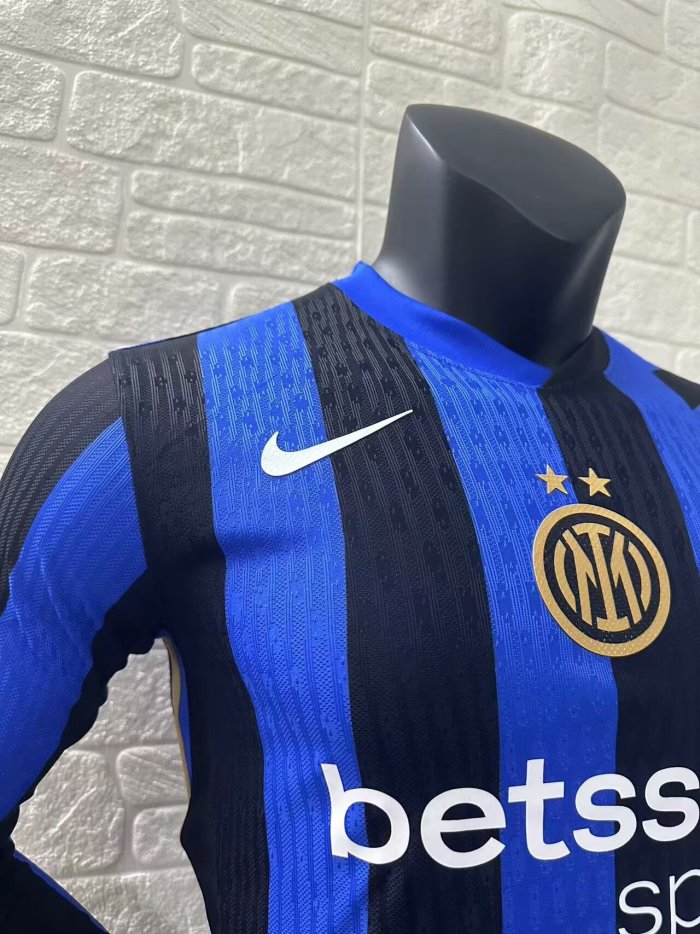 Inter Milan Home Player Long Sleeve Jersey 24/25