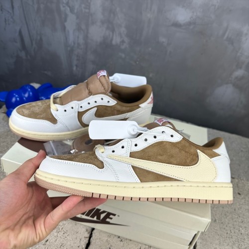 Travis Scott x Air Jordan 1 Low  Sail and Ridgerock