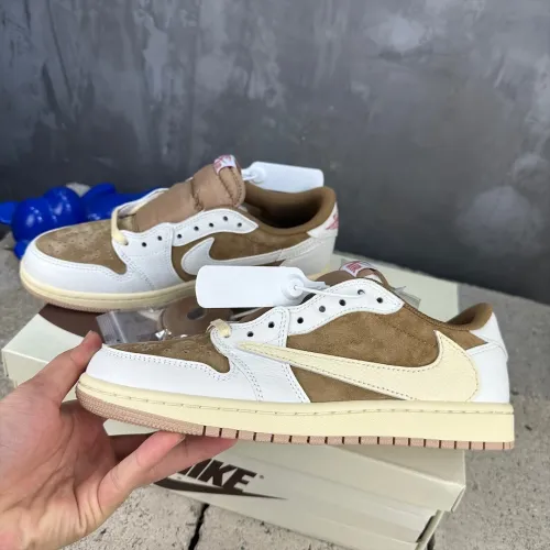 Travis Scott x Air Jordan 1 Low  Sail and Ridgerock