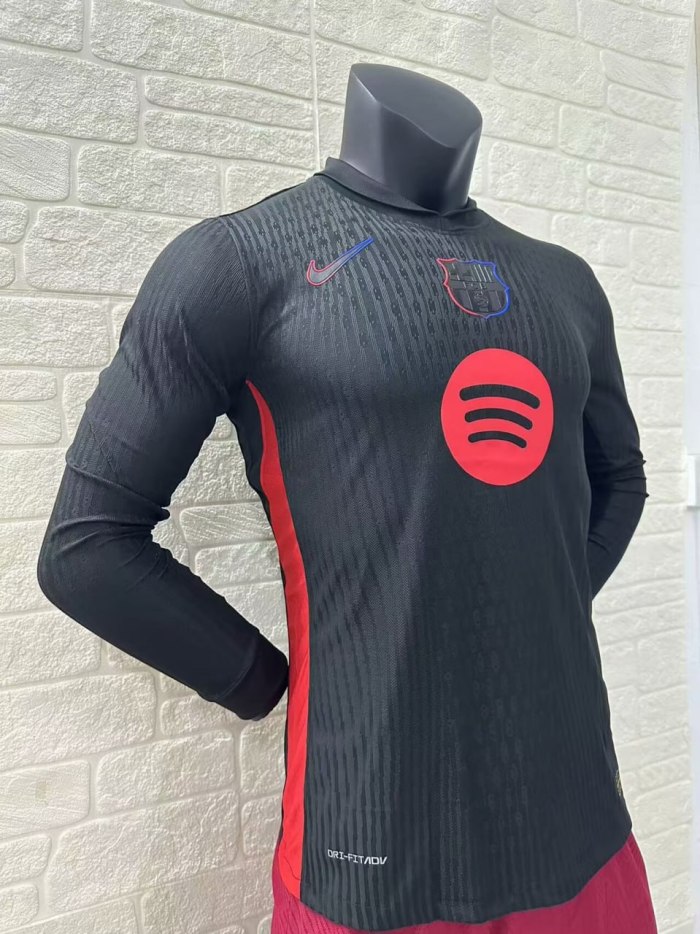 Barcelona Away Player Long Sleeve Jersey 24/25