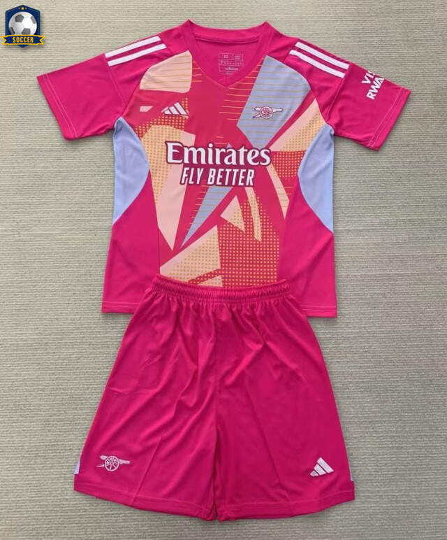 Arsenal Green Goalkeeper Kids Suit 24/25 Pink