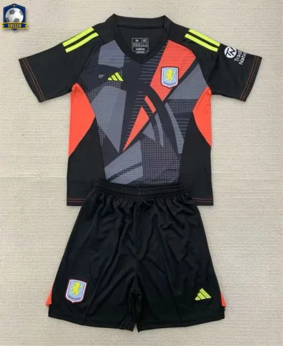 Aston Villa Goalkeeper Kids Suit 24/25 Black