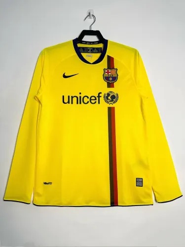 Barcelona Away Long Sleeve Retro Jersey 2008/09