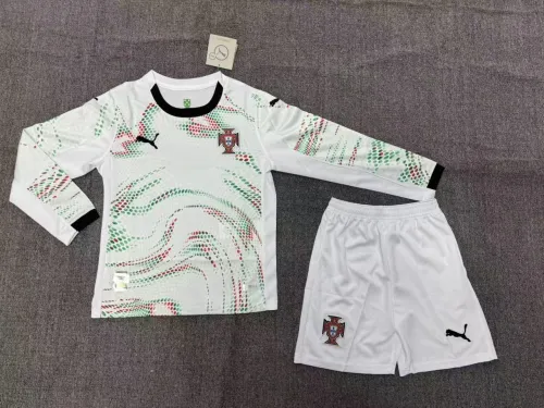 Portugal 2025 Away Long Sleeve Kids Suit