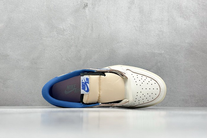 Travis Scott x Fragment x Air Jordan 1 Low Cream White Blue TS CQ3277-100
