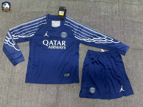 Paris Saint Germain Fourth Long Sleeve Kids Suit 24-25