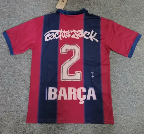 Barcelona x Travis Scott Home Retro Skeleton Jersey 2000/01