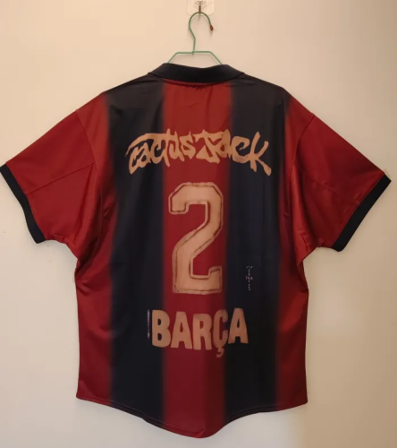 Barcelona x Travis Scott Home Retro Skeleton Jersey 2000/01