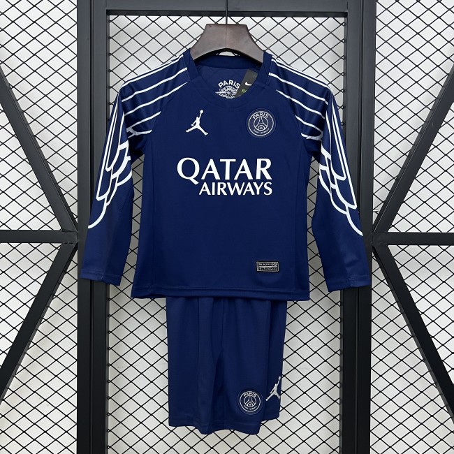 Paris Saint Germain Fourth Long Sleeve Kids Suit 24-25
