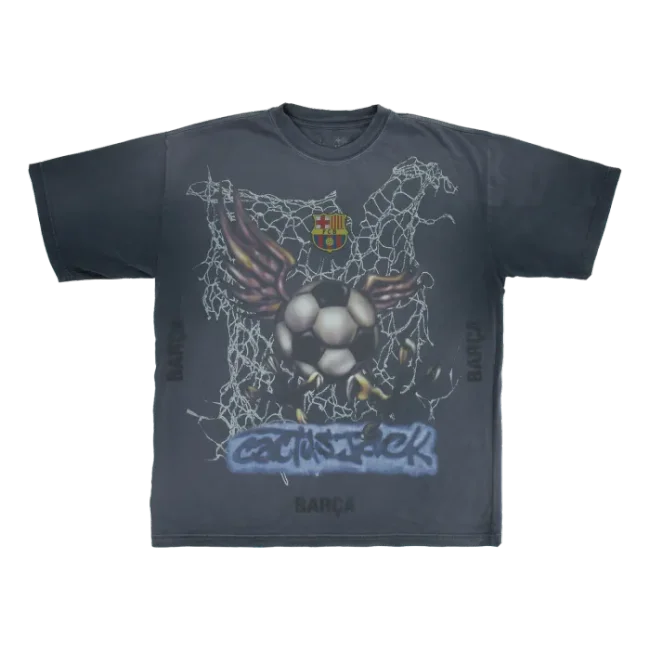 Barcelona x Travis Scott Washed Spray Logo Tee