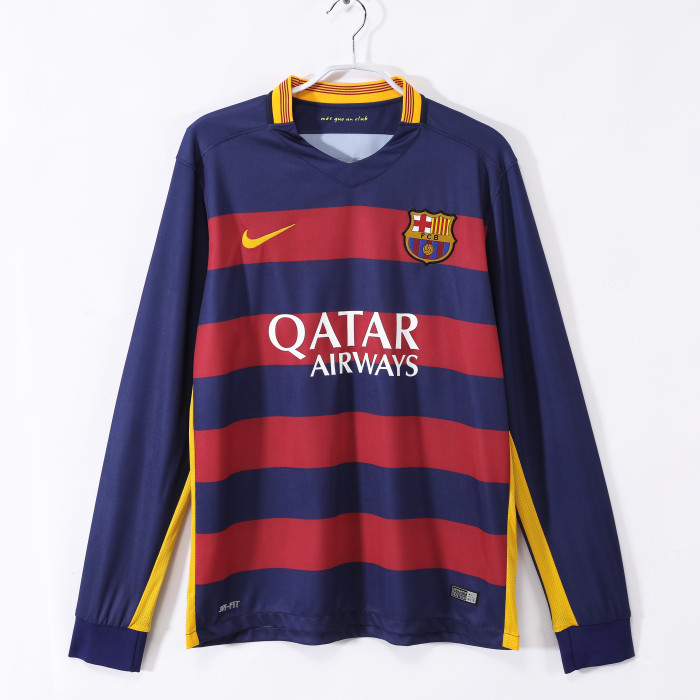 Barcelona Home Long Sleeve Retro Jersey 2015/16