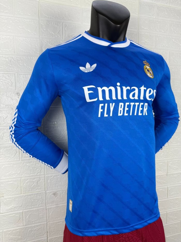 Real Madrid Third Player Long Sleeve Jersey 25/26