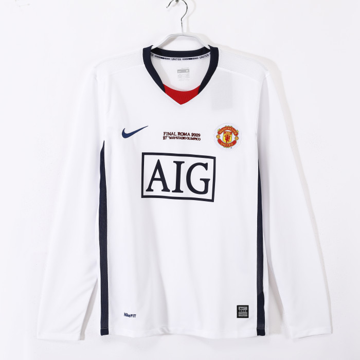 Manchester United Third Long Sleeve Champions' League Final Retro Jersey 2008/09