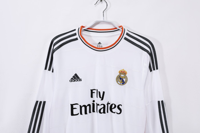 Real Madrid Home Retro Long Sleeve Jersey 2013/14