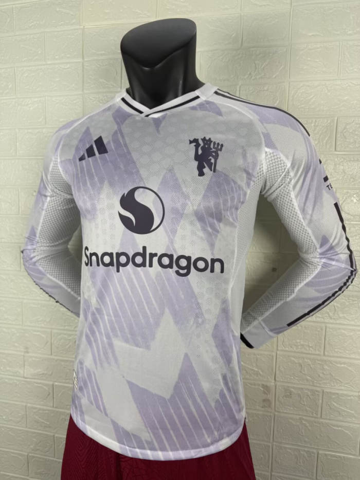 Manchester United Away Long Sleeve Player Jersey 25/26