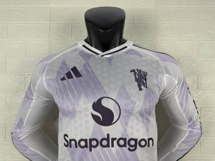 Manchester United Away Long Sleeve Player Jersey 25/26
