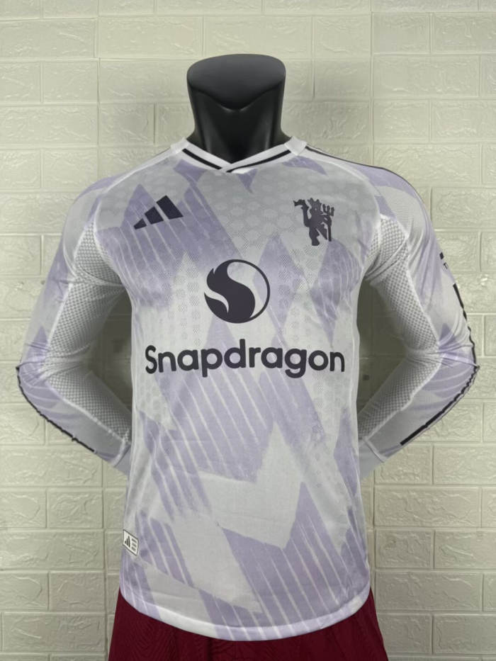 Manchester United Away Long Sleeve Player Jersey 25/26