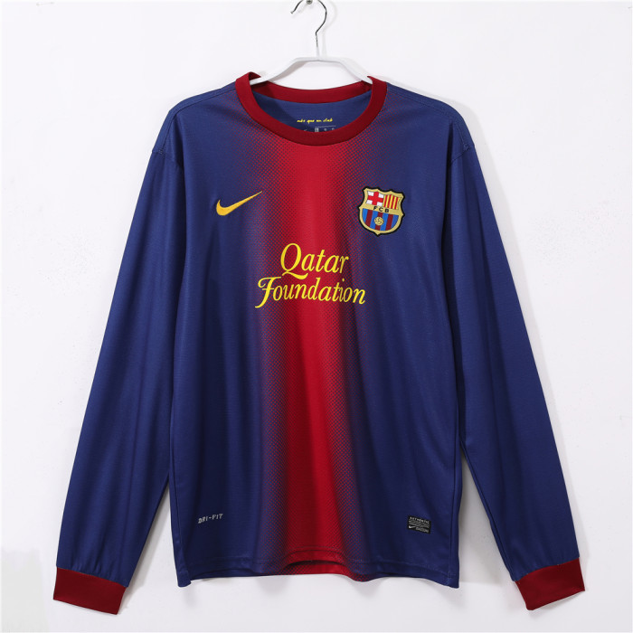 Barcelona Home Long Sleeve Retro Jersey 2012/13