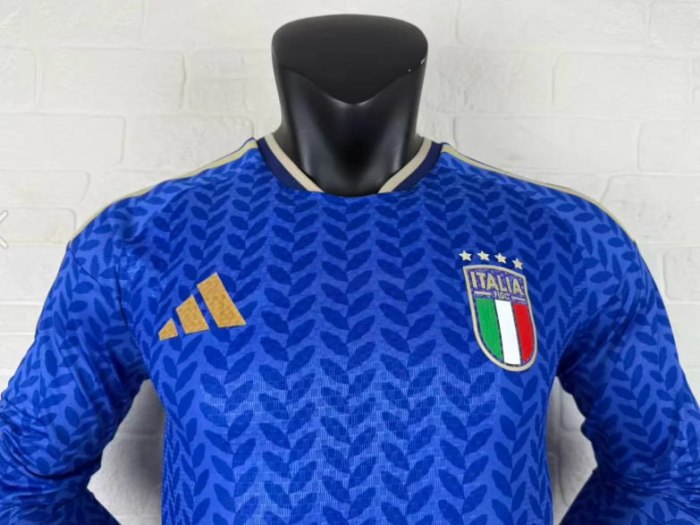 Italy 2026 World Cup Home Player Long Sleeve Men Jersey
