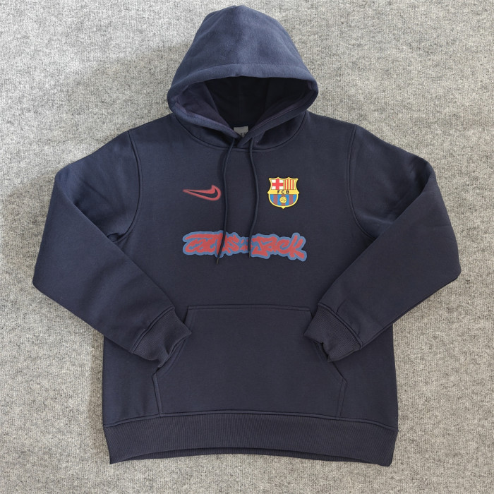 Barcelona Fleece Lined Hoodie Sweatshirt Training Jersey 25/26 (Multiple colors)