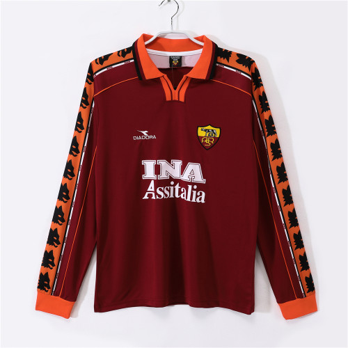 AS Roma Home Long Sleeve Retro Jersey 1998/99